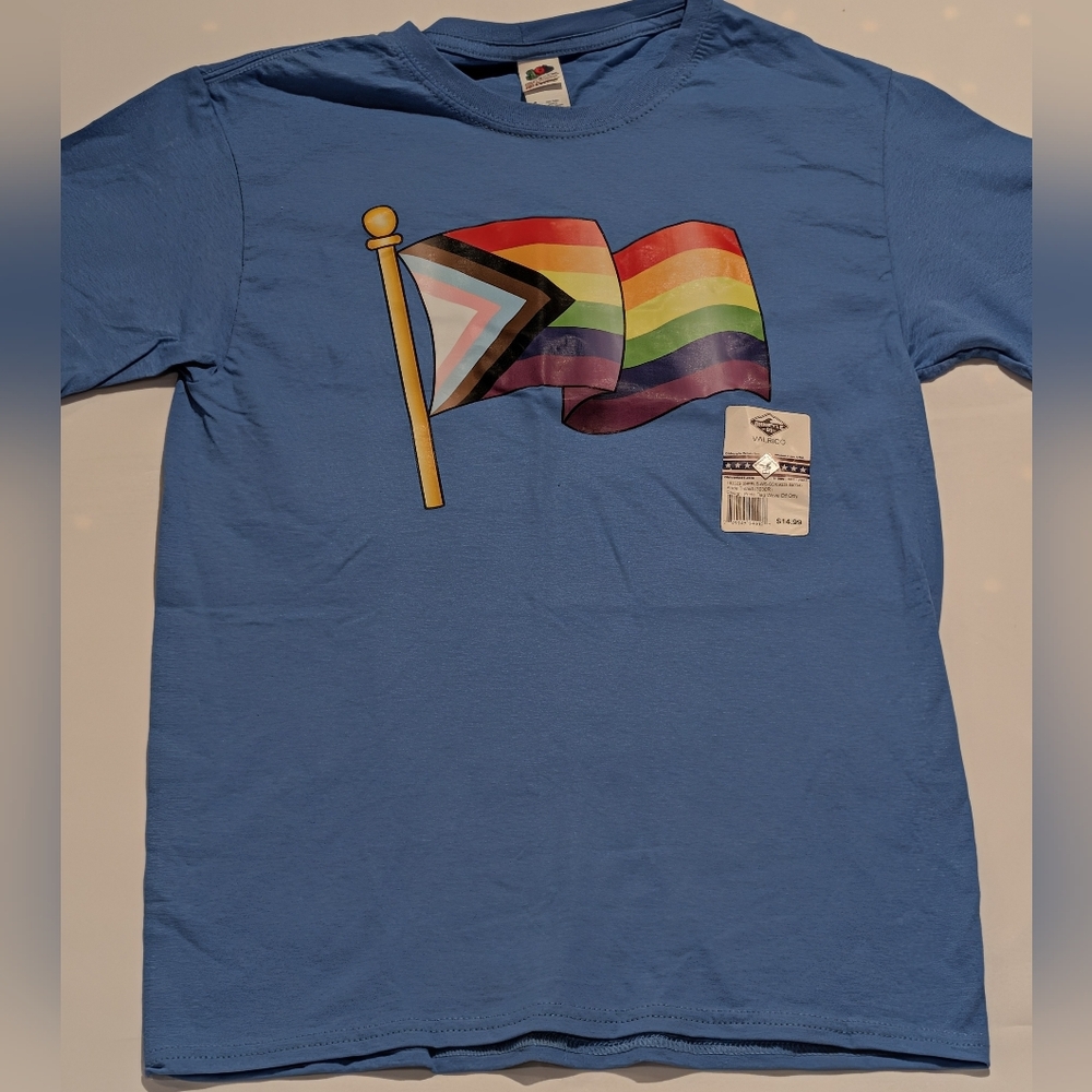 Ohiopyle 81 Designed Blue Tee with Inclusive Flag Design